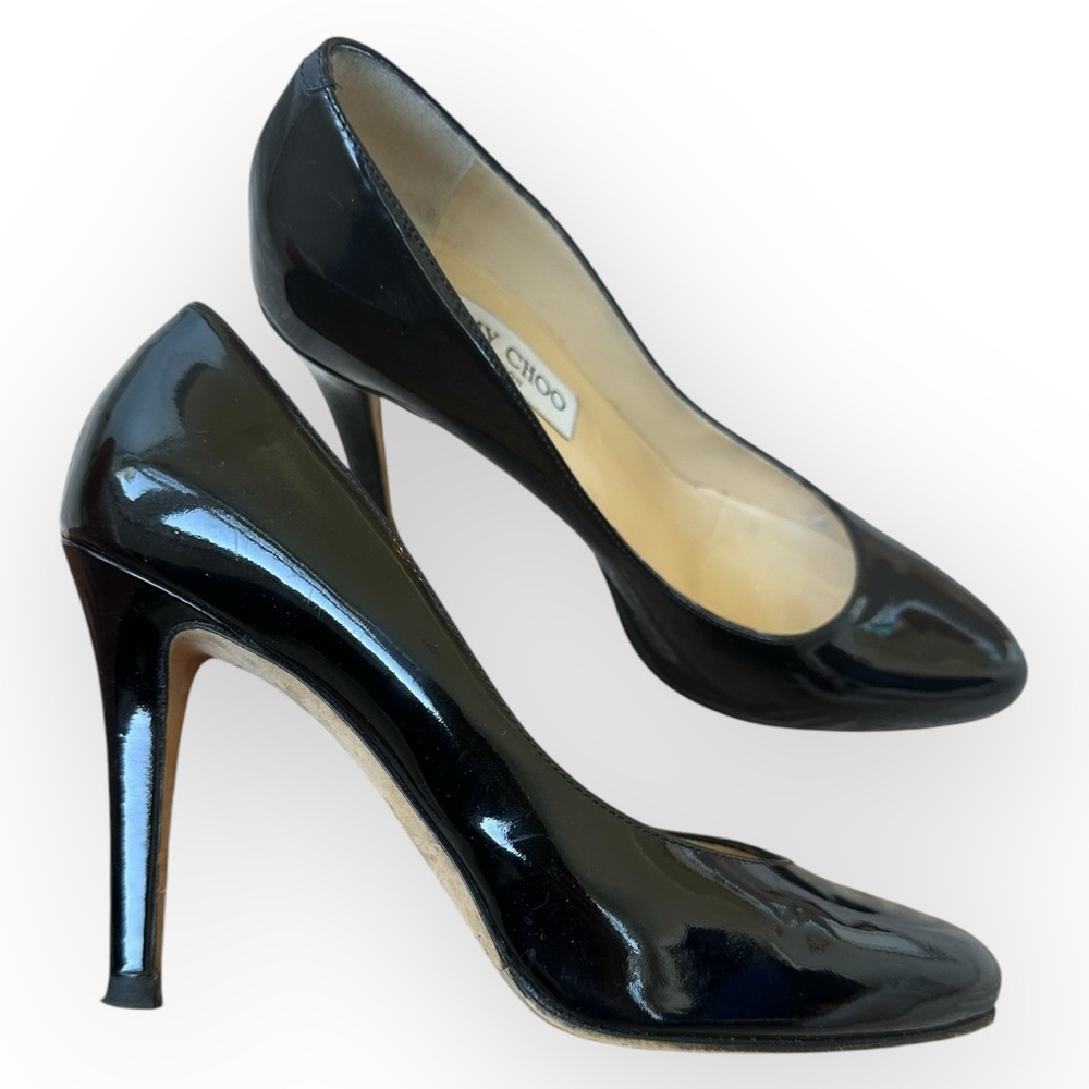 Jimmy Choo Patent Leather Heels, Black